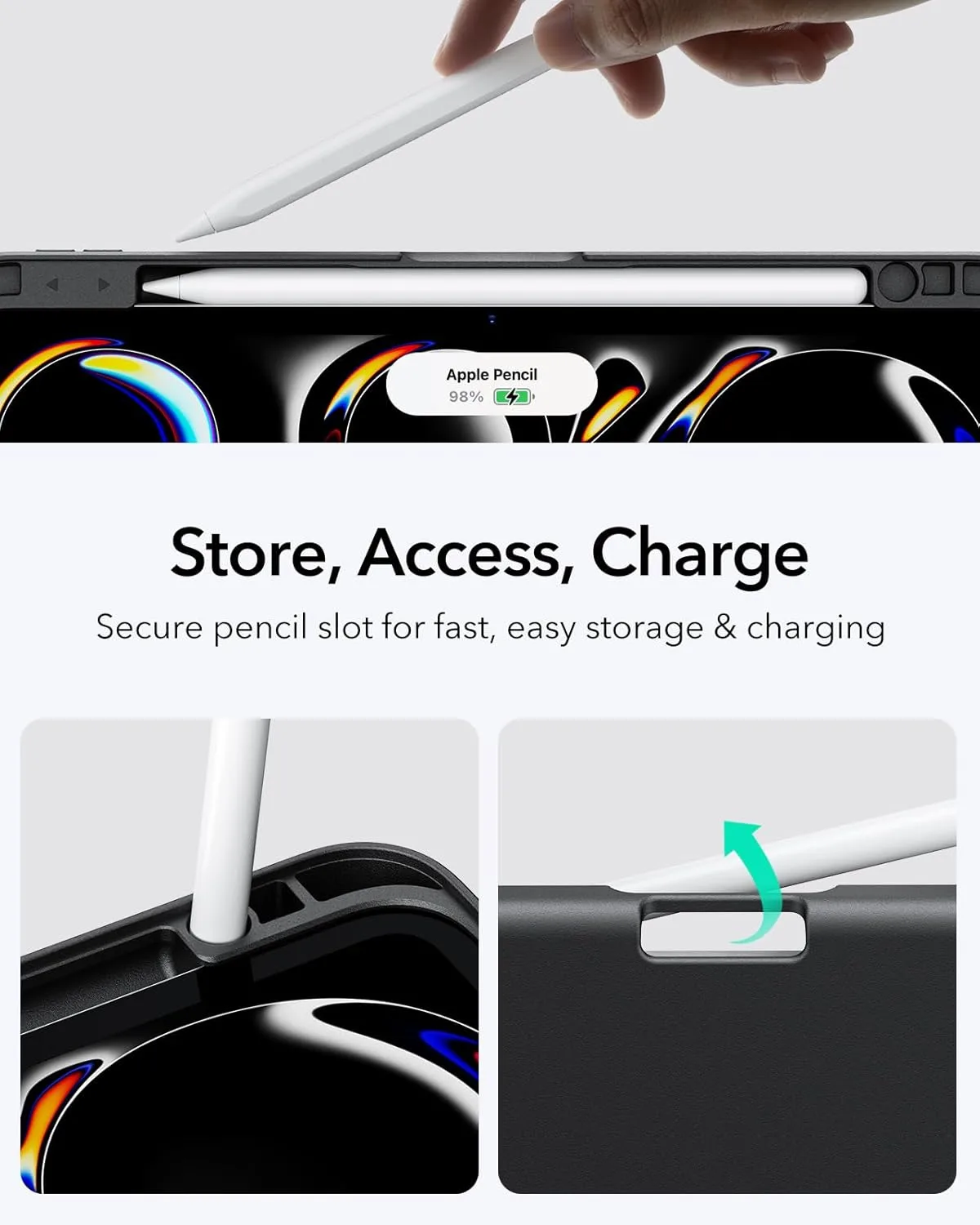 ESR รุ่น Flip Magnetic Case (Pencil Holder) - เคส iPad Pro 11" (M5/M4) - สี Black 5 ESR รุ่น Flip Magnetic Case (Pencil Holder) - เคส iPad Pro 11" (M5/M4) - สี Black - Image 5