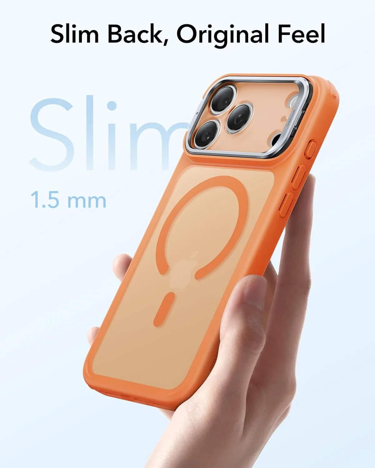 ESR รุ่น Classic Hybrid Case with Stash Stand (Camera Control Button) - เคส iPhone 17 Pro Max - สี Frosted Orange 7 ESR รุ่น Classic Hybrid Case with Stash Stand (Camera Control Button) - เคส iPhone 17 Pro Max - สี Frosted Orange - Image 7