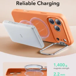 ESR รุ่น Cloud Soft with Stash Stand (Camera Control Button) - เคส iPhone 17 Pro Max - สี Orange 10 ESR รุ่น Cloud Soft with Stash Stand (Camera Control Button) - เคส iPhone 17 Pro Max - สี Orange