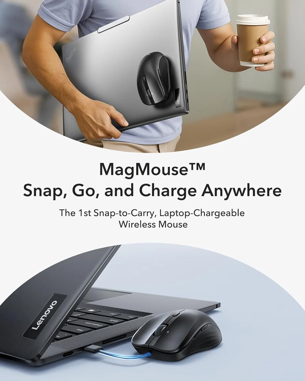 ESR รุ่น MagMouse - เมาส์ไร้สาย - สี Black 2 ESR รุ่น MagMouse - เมาส์ไร้สาย - สี Black - Image 2