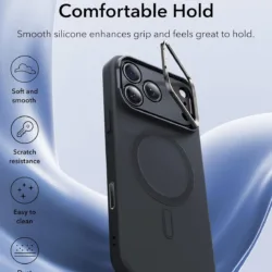 ESR รุ่น Cloud Soft with Stash Stand (Camera Control Button) - เคส iPhone 17 Pro Max - สี Black 11 ESR รุ่น Cloud Soft with Stash Stand (Camera Control Button) - เคส iPhone 17 Pro Max - สี Black