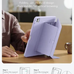 ESR รุ่น Flip Magnetic Case (Pencil Holder) - เคส iPad Pro 11" (M5/M4) - สี Purple