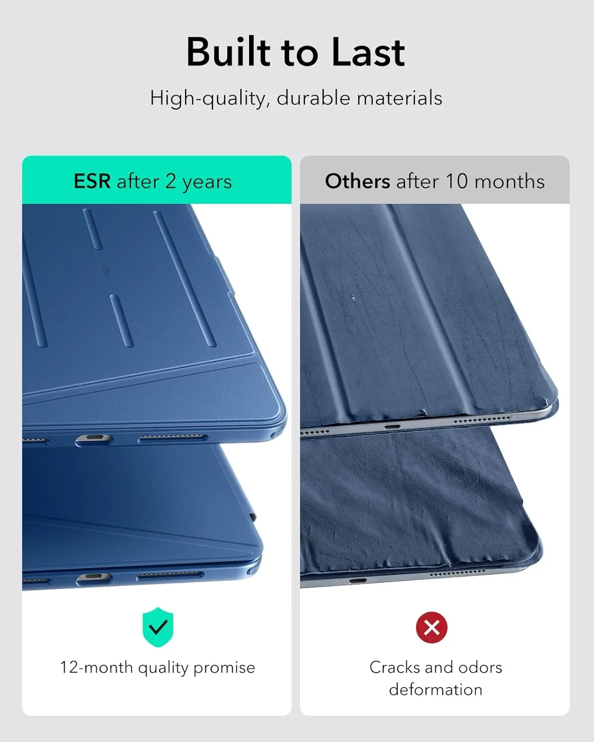 ESR รุ่น Flip Magnetic Case (Pencil Holder) - เคส iPad Pro 11" (M5/M4) - สี Blue 8 ESR รุ่น Flip Magnetic Case (Pencil Holder) - เคส iPad Pro 11" (M5/M4) - สี Blue - Image 8
