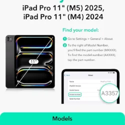 ESR รุ่น Flip Magnetic Case (Pencil Holder) - เคส iPad Pro 11" (M5/M4) - สี Purple