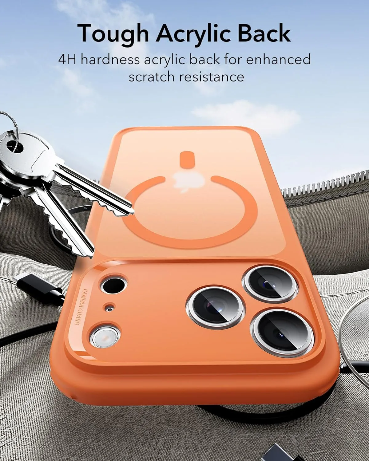 ESR รุ่น Classic Hybrid Case (Camera Control Button) - เคส iPhone 17 Pro Max - สี Frosted Orange 2 ESR รุ่น Classic Hybrid Case (Camera Control Button) - เคส iPhone 17 Pro Max - สี Frosted Orange - Image 2