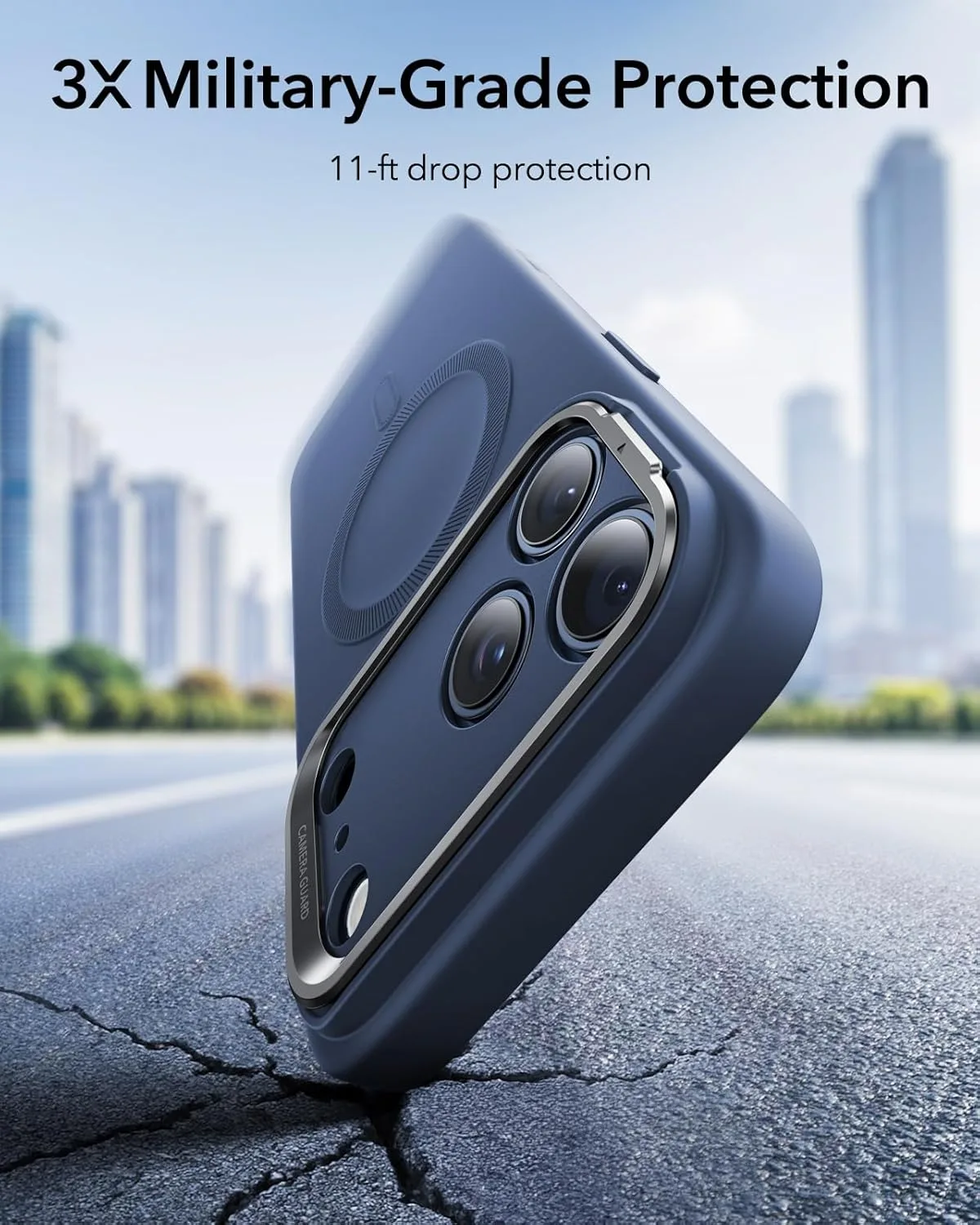 ESR รุ่น Cloud Soft with Stash Stand (Camera Control Button) - เคส iPhone 17 Pro Max - สี Navy Blue 2 ESR รุ่น Cloud Soft with Stash Stand (Camera Control Button) - เคส iPhone 17 Pro Max - สี Navy Blue - Image 2