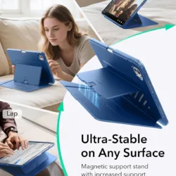 ESR รุ่น Flip Magnetic Case (Pencil Holder) - เคส iPad Pro 11" (M5/M4) - สี Blue 10 ESR รุ่น Flip Magnetic Case (Pencil Holder) - เคส iPad Pro 11" (M5/M4) - สี Blue