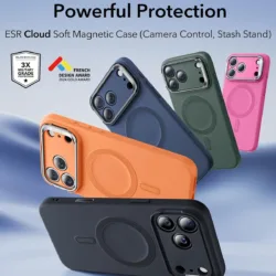 ESR รุ่น Cloud Soft with Stash Stand (Camera Control Button) - เคส iPhone 17 Pro Max - สี Black 13 ESR รุ่น Cloud Soft with Stash Stand (Camera Control Button) - เคส iPhone 17 Pro Max - สี Black