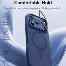 ESR รุ่น Cloud Soft with Stash Stand (Camera Control Button) - เคส iPhone 17 Pro Max - สี Navy Blue 11 ESR รุ่น Cloud Soft with Stash Stand (Camera Control Button) - เคส iPhone 17 Pro Max - สี Navy Blue