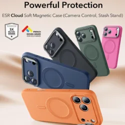 ESR รุ่น Cloud Soft with Stash Stand (Camera Control Button) - เคส iPhone 17 Pro Max - สี Orange 13 ESR รุ่น Cloud Soft with Stash Stand (Camera Control Button) - เคส iPhone 17 Pro Max - สี Orange