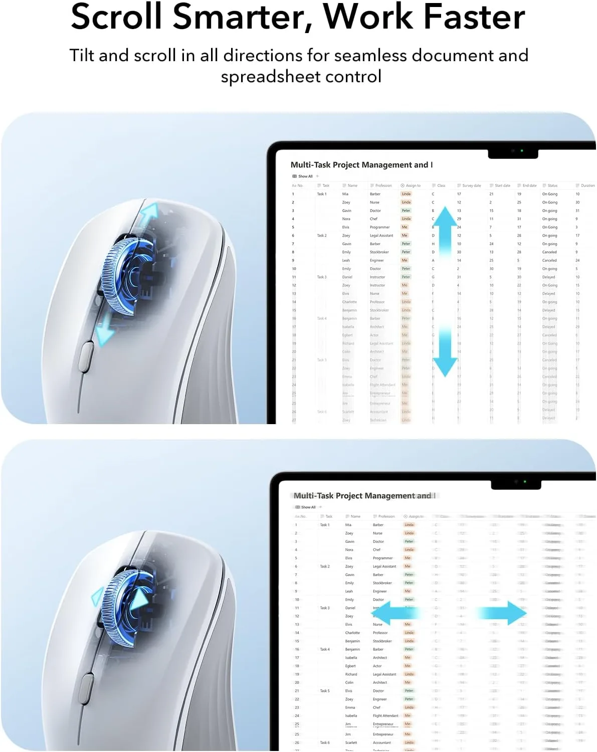 ESR รุ่น MagMouse - เมาส์ไร้สาย - สี White 7 ESR รุ่น MagMouse - เมาส์ไร้สาย - สี White - Image 7