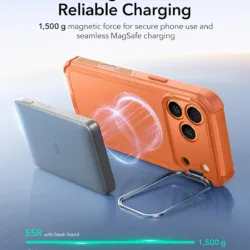 ESR รุ่น Cyber Tough Case with Stash Stand (Camera Control Button) - เคส iPhone 17 Pro Max - สี Orange 10 ESR รุ่น Cyber Tough Case with Stash Stand (Camera Control Button) - เคส iPhone 17 Pro Max - สี Orange
