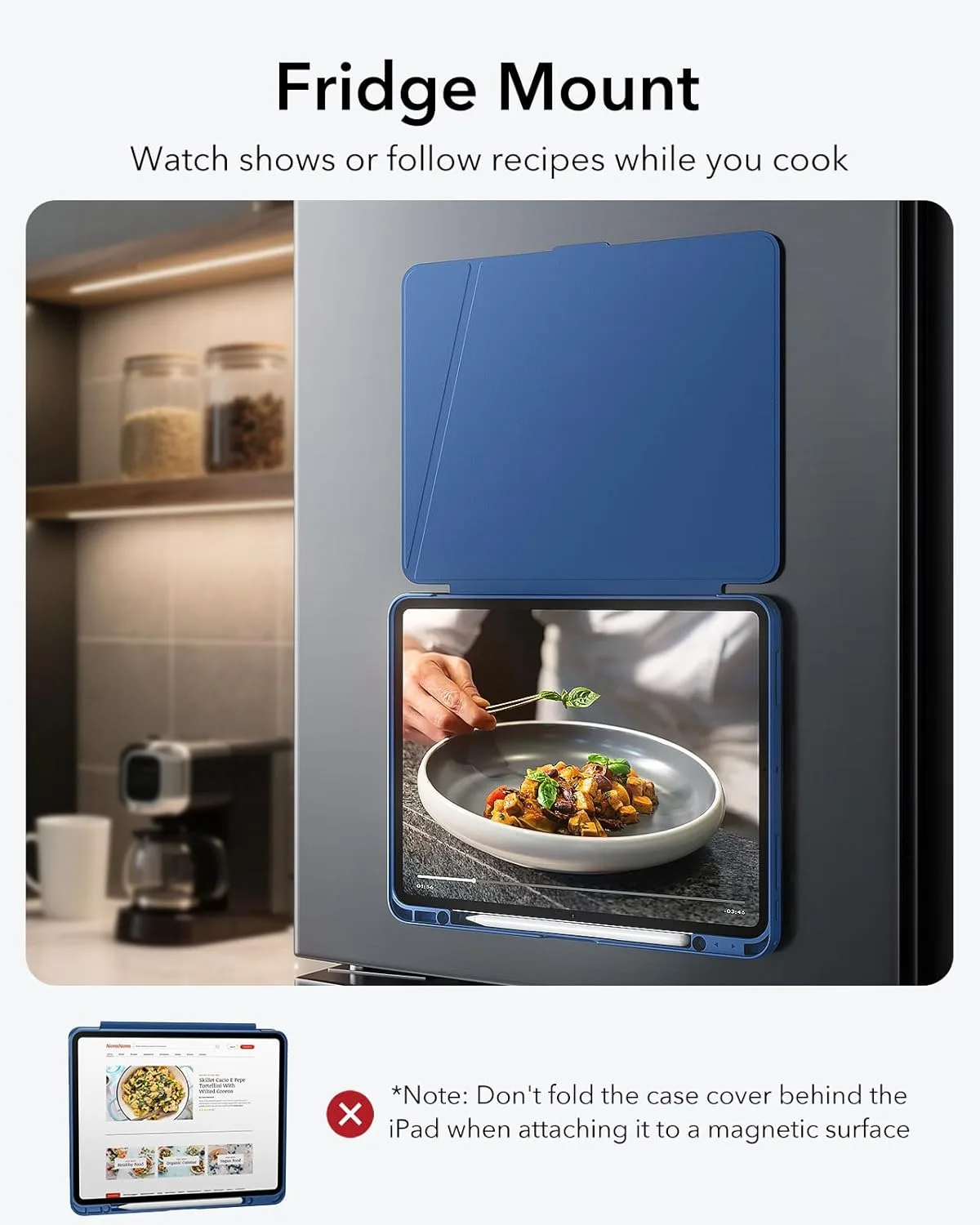 ESR รุ่น Flip Magnetic Case (Pencil Holder) - เคส iPad Pro 11" (M5/M4) - สี Blue 6 ESR รุ่น Flip Magnetic Case (Pencil Holder) - เคส iPad Pro 11" (M5/M4) - สี Blue - Image 6