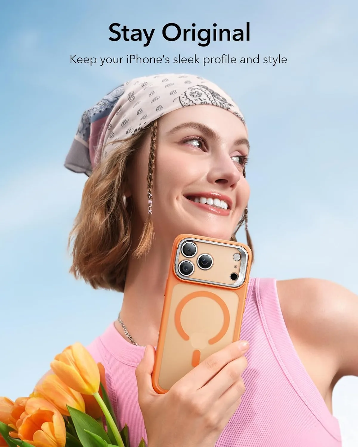 ESR รุ่น Classic Hybrid Case with Stash Stand (Camera Control Button) - เคส iPhone 17 Pro Max - สี Frosted Orange 9 ESR รุ่น Classic Hybrid Case with Stash Stand (Camera Control Button) - เคส iPhone 17 Pro Max - สี Frosted Orange - Image 9