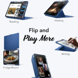 ESR รุ่น Flip Magnetic Case (Pencil Holder) - เคส iPad Pro 11" (M5/M4) - สี Blue 11 ESR รุ่น Flip Magnetic Case (Pencil Holder) - เคส iPad Pro 11" (M5/M4) - สี Blue