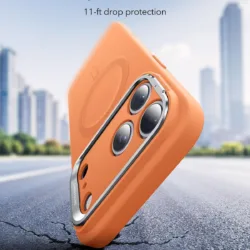 ESR รุ่น Cloud Soft with Stash Stand (Camera Control Button) - เคส iPhone 17 Pro Max - สี Orange 8 ESR รุ่น Cloud Soft with Stash Stand (Camera Control Button) - เคส iPhone 17 Pro Max - สี Orange