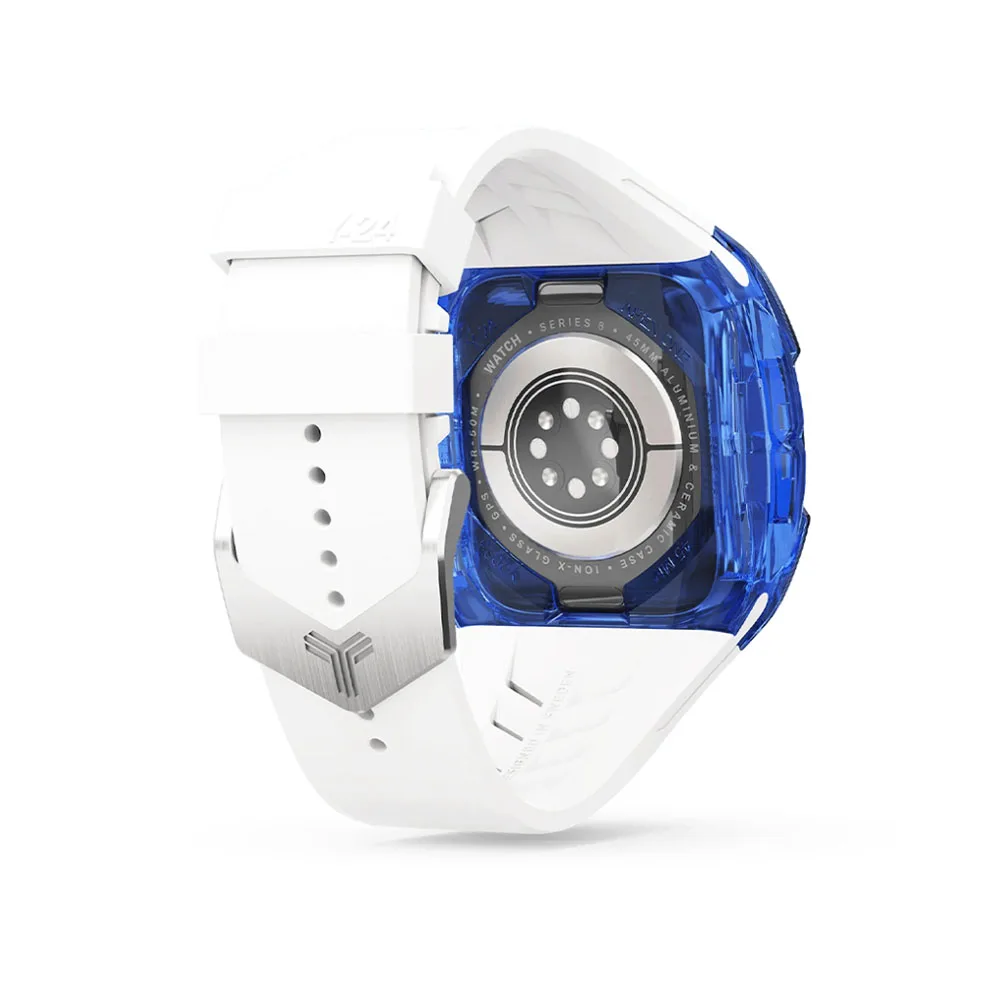 Y24 รุ่น BONDI - เซ็ตเคสและสายนาฬิกา Apple Watch (46mm) - สี BLUE/SILVER 4 Y24 รุ่น BONDI - เซ็ตเคสและสายนาฬิกา Apple Watch (46mm) - สี BLUE/SILVER - Image 4