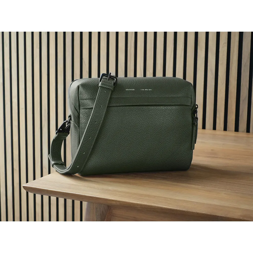 GRAMS28 รุ่น Leather Strap (25mm) - สี Dark Green Pebbled 6 GRAMS28 รุ่น Leather Strap (25mm) - สี Dark Green Pebbled - Image 6