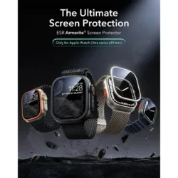 ESR รุ่น Armorite Protection - ฟิล์มกระจก Apple Watch Ultra 1/2/3 (49mm) - สี Titanium (2ชิ้น)