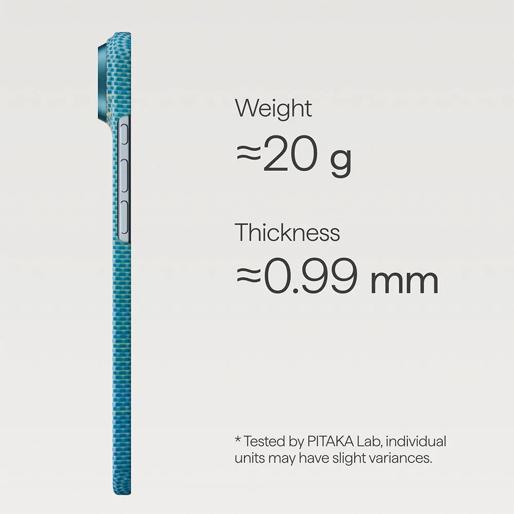 Pitaka รุ่น Glints of Gold - เคส iPhone Air - สี Lucid Blue 4 Pitaka รุ่น Glints of Gold - เคส iPhone Air - สี Lucid Blue - Image 4