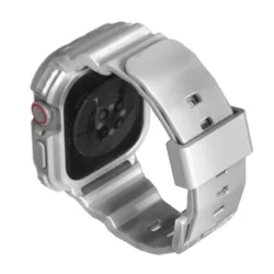 Casetify รุ่น The Bounce Odyssey Band - เคสและสายนาฬิกา Apple Watch 44/45mm - สี Silver/Silver