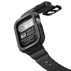 Casetify รุ่น The Bounce Odyssey Band - เคสและสายนาฬิกา Apple Watch 49mm - สี Black/Black