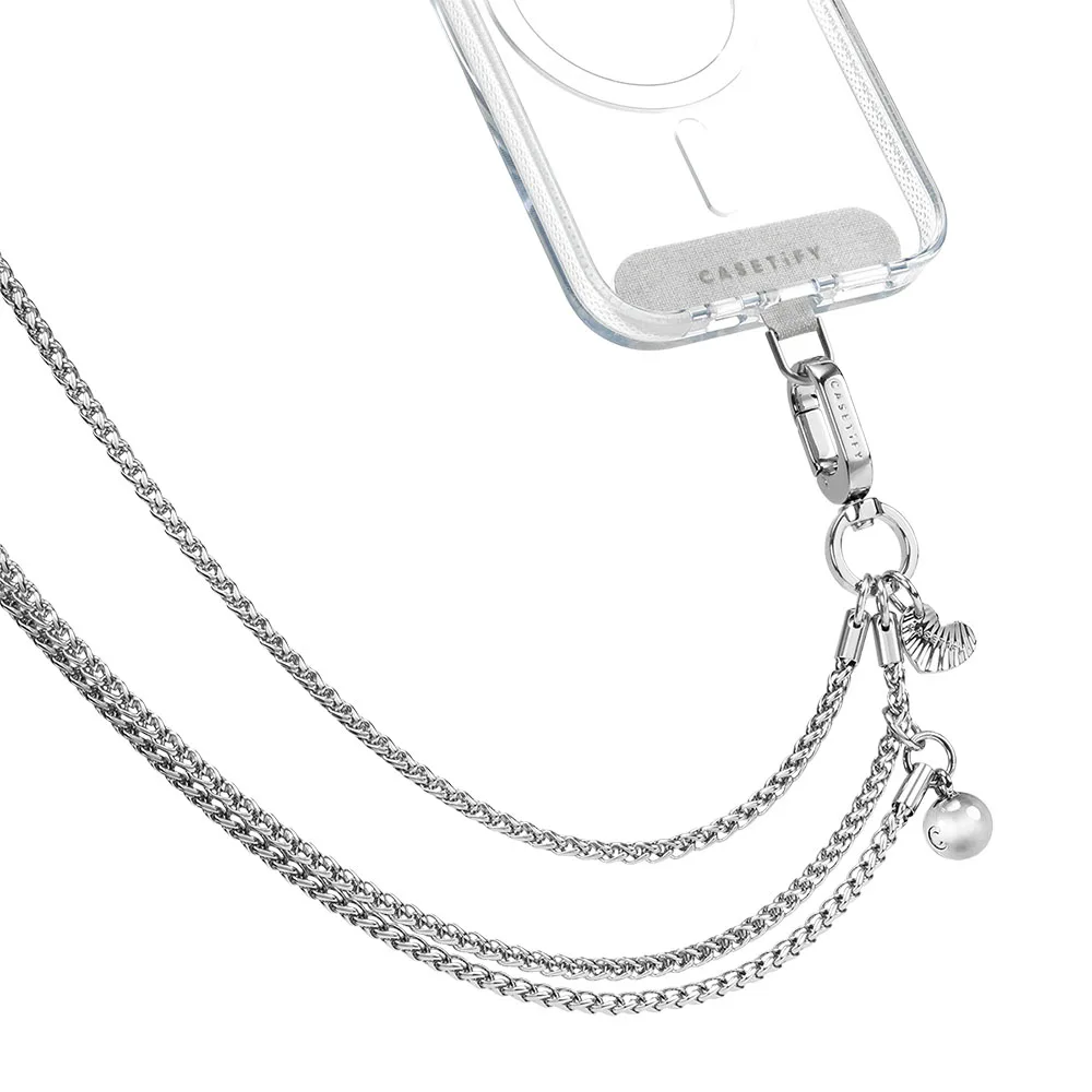 Casetify รุ่น Metal Heart Cross-body Chain - สายคล้อง - สี Silver 2 Casetify รุ่น Metal Heart Cross-body Chain - สายคล้อง - สี Silver - Image 2