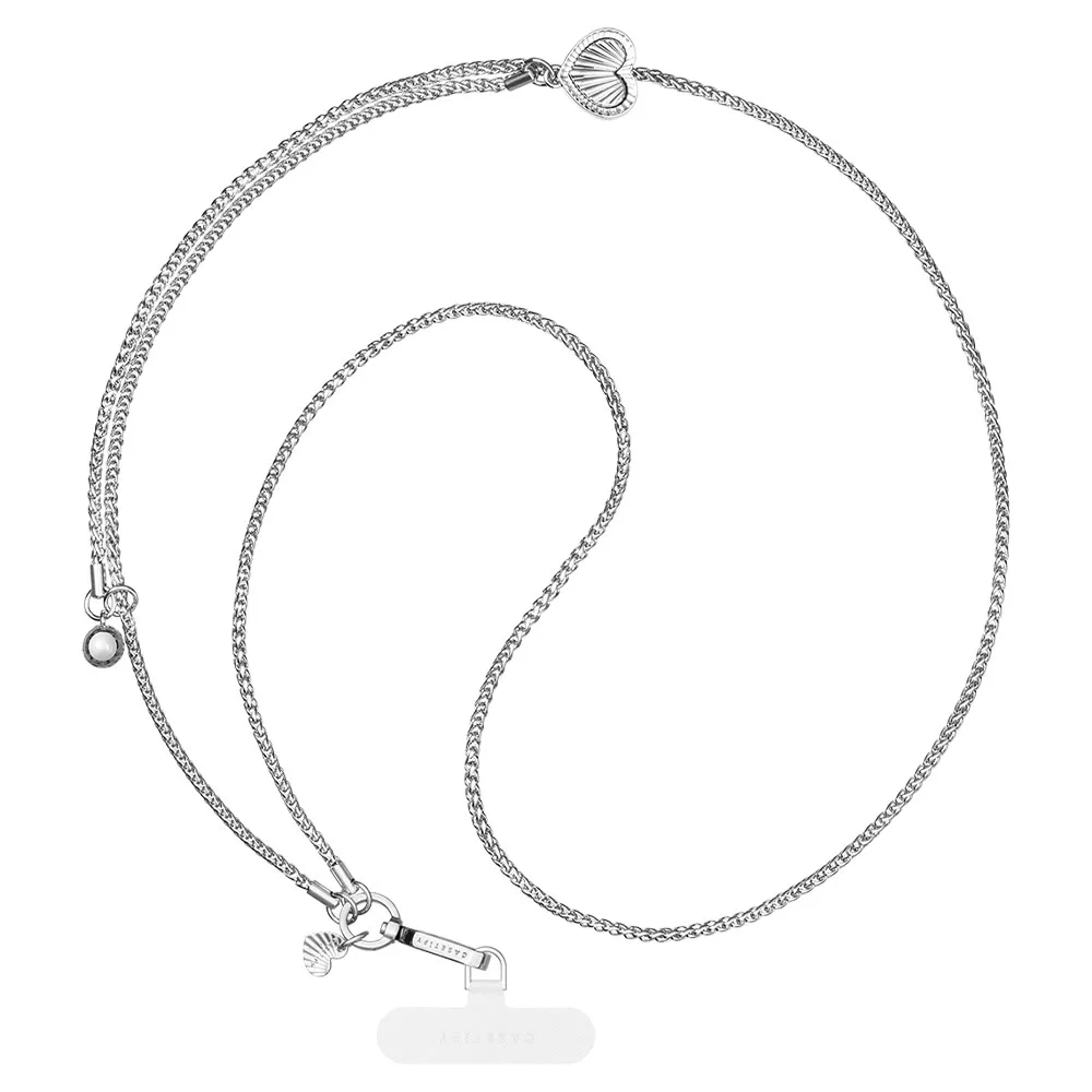 Casetify รุ่น Metal Heart Cross-body Chain - สายคล้อง - สี Silver 1 Casetify รุ่น Metal Heart Cross-body Chain - สายคล้อง - สี Silver