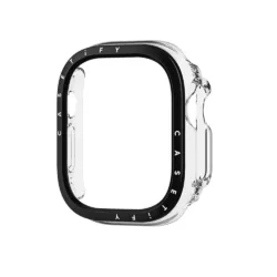 Casetify รุ่น Clear Case with Screen Protector - เคสและฟิล์ม Apple Watch 49mm - สี Black