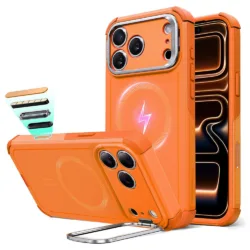 ESR รุ่น Cyber Tough Case with Stash Stand (Camera Control Button) - เคส iPhone 17 Pro Max - สี Orange