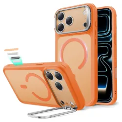 ESR รุ่น Classic Hybrid Case with Stash Stand (Camera Control Button) - เคส iPhone 17 Pro Max - สี Frosted Orange