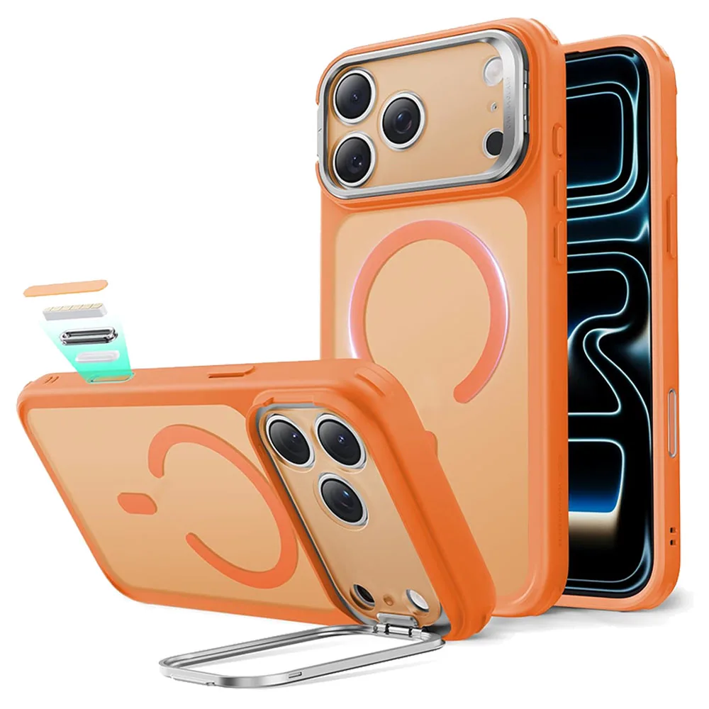 ESR รุ่น Classic Hybrid Case with Stash Stand (Camera Control Button) - เคส iPhone 17 Pro Max - สี Frosted Orange 1 ESR รุ่น Classic Hybrid Case with Stash Stand (Camera Control Button) - เคส iPhone 17 Pro Max - สี Frosted Orange