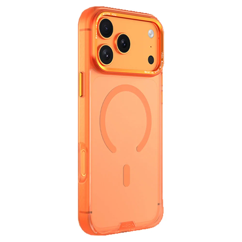 Hoda รุ่น Rough Case (Magnetic) - เคส iPhone 17 Pro - สี Orange 1 Hoda รุ่น Rough Case (Magnetic) - เคส iPhone 17 Pro - สี Orange