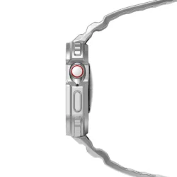 Casetify รุ่น The Bounce Odyssey Band - เคสและสายนาฬิกา Apple Watch 49mm - สี Silver/Silver