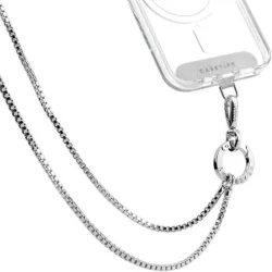 Casetify รุ่น Metal Heart Cross-body Chain - สายคล้อง - สี Glossy Silver