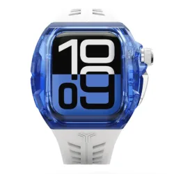 Y24 รุ่น BONDI - เซ็ตเคสและสายนาฬิกา Apple Watch (46mm) - สี BLUE/SILVER