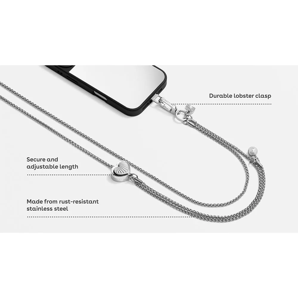 Casetify รุ่น Metal Heart Cross-body Chain - สายคล้อง - สี Silver 3 Casetify รุ่น Metal Heart Cross-body Chain - สายคล้อง - สี Silver - Image 3