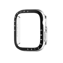 Casetify รุ่น Clear Case with Screen Protector - เคสและฟิล์ม Apple Watch 41mm - สี Black