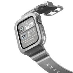 Casetify รุ่น The Bounce Odyssey Band - เคสและสายนาฬิกา Apple Watch 44/45mm - สี Silver/Silver