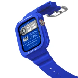 Casetify รุ่น The Bounce Odyssey Band - เคสและสายนาฬิกา Apple Watch 46mm - สี Electric Blue/Silver