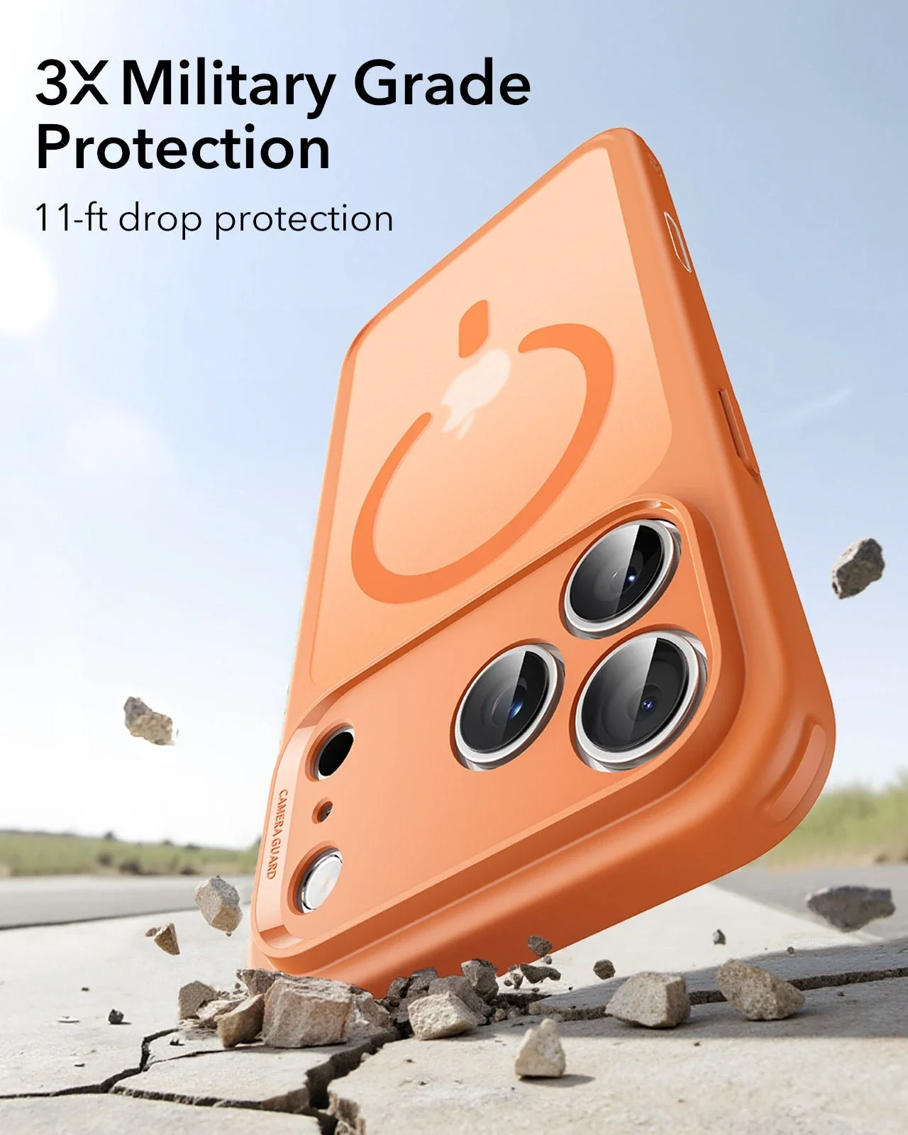 ESR รุ่น Classic Hybrid Case (Camera Control Button) - เคส iPhone 17 Pro Max - สี Frosted Orange 6 ESR รุ่น Classic Hybrid Case (Camera Control Button) - เคส iPhone 17 Pro Max - สี Frosted Orange - Image 6
