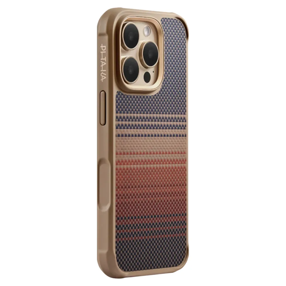 Pitaka รุ่น Aramid ProGuard Case - เคส iPhone 16 Pro - สี Sunset 1 Pitaka รุ่น Aramid ProGuard Case - เคส iPhone 16 Pro - สี Sunset