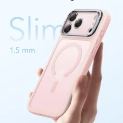 ESR รุ่น Classic Hybrid Case with Stash Stand (Camera Control Button) - เคส iPhone 17 Pro - สี Frosted Bubblegum Pink