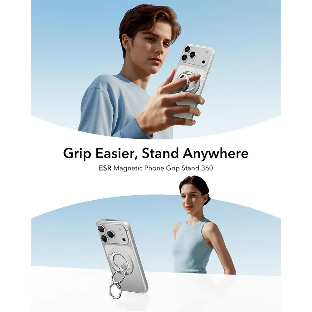 ESR รุ่น Dual-Side Magnetic Phone Grip Stand 360 - ขาตั้งแหวนแม่เหล็ก - สี White 2 ESR รุ่น Dual-Side Magnetic Phone Grip Stand 360 - ขาตั้งแหวนแม่เหล็ก - สี White - Image 2