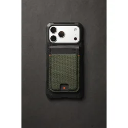 UAG รุ่น Metropolis Wallet - ที่เก็บบัตรติดหลังมือถือ - สี Kevlar Element Green