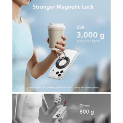 ESR รุ่น Dual-Side Magnetic Phone Grip Stand 360 - ขาตั้งแหวนแม่เหล็ก - สี Black