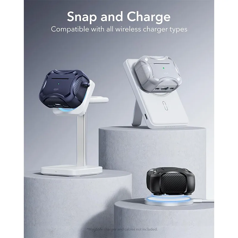 ESR รุ่น Cyber Tough Magnetic Case - เคส AirPods Pro 3 - สี Grey 5 ESR รุ่น Cyber Tough Magnetic Case - เคส AirPods Pro 3 - สี Grey - Image 5