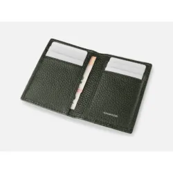 GRAMS(28) รุ่น 104 Fold-Out Wallet - กระเป๋าสตางค์ - สี Pebbled Dark Green