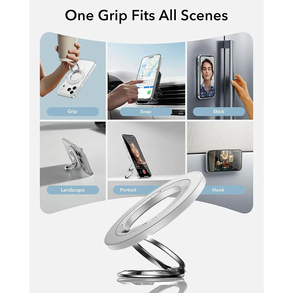 ESR รุ่น Dual-Side Magnetic Phone Grip Stand 360 - ขาตั้งแหวนแม่เหล็ก - สี White 7 ESR รุ่น Dual-Side Magnetic Phone Grip Stand 360 - ขาตั้งแหวนแม่เหล็ก - สี White - Image 7
