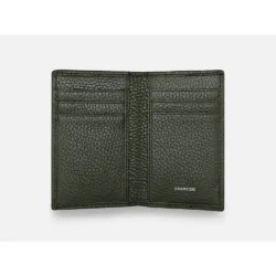 GRAMS(28) รุ่น 104 Fold-Out Wallet - กระเป๋าสตางค์ - สี Pebbled Dark Green
